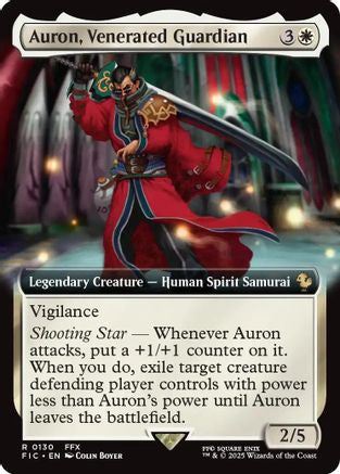 Auron, Venerated Guardian (Extended Art) (FIC-130) - Commander: FINAL FANTASY Foil - Premium MTG Single from Wizards of the Coast - Just $6.51! Shop now at Game Crave Tournament Store
