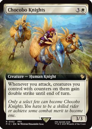 Chocobo Knights (Extended Art) (FIC-102) - Commander: FINAL FANTASY Foil - Premium MTG Single from Wizards of the Coast - Just $0.39! Shop now at Game Crave Tournament Store