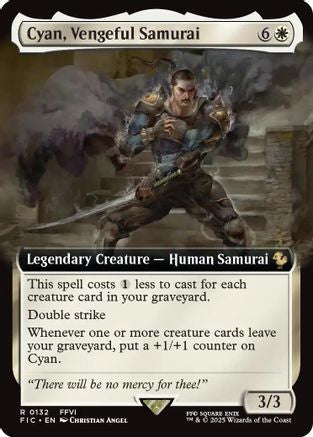 Cyan, Vengeful Samurai (Extended Art) (FIC-132) - Commander: FINAL FANTASY - Premium MTG Single from Wizards of the Coast - Just $0.13! Shop now at Game Crave Tournament Store