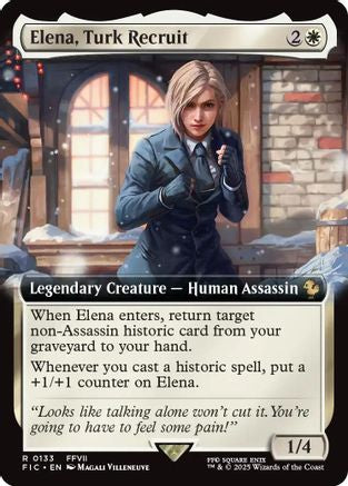 Elena, Turk Recruit (Extended Art) (FIC-133) - Commander: FINAL FANTASY Foil - Premium MTG Single from Wizards of the Coast - Just $1.68! Shop now at Game Crave Tournament Store