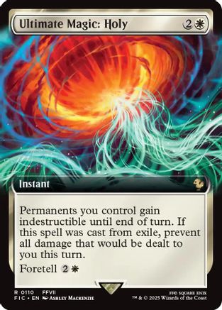 Ultimate Magic: Holy (Extended Art) (FIC-110) - Commander: FINAL FANTASY Foil - Premium MTG Single from Wizards of the Coast - Just $1.21! Shop now at Game Crave Tournament Store