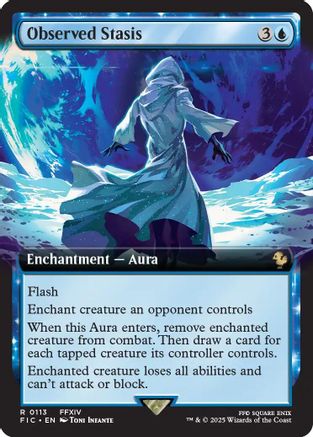 Observed Stasis (Extended Art) (FIC-113) - Commander: FINAL FANTASY - Premium MTG Single from Wizards of the Coast - Just $0.21! Shop now at Game Crave Tournament Store