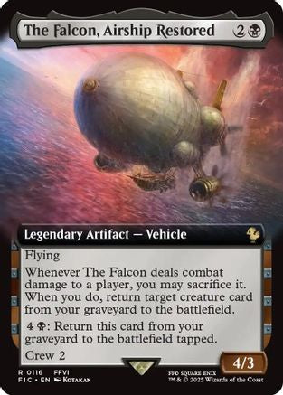 The Falcon, Airship Restored (Extended Art) (FIC-116) - Commander: FINAL FANTASY Foil - Premium MTG Single from Wizards of the Coast - Just $0.25! Shop now at Game Crave Tournament Store