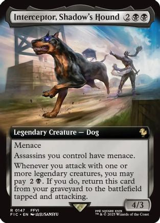 Interceptor, Shadow's Hound (Extended Art) (FIC-147) - Commander: FINAL FANTASY Foil - Premium MTG Single from Wizards of the Coast - Just $2.66! Shop now at Game Crave Tournament Store