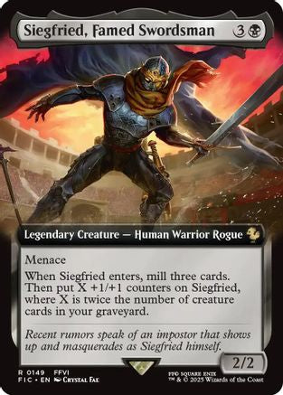 Siegfried, Famed Swordsman (Extended Art) (FIC-149) - Commander: FINAL FANTASY Foil - Premium MTG Single from Wizards of the Coast - Just $0.66! Shop now at Game Crave Tournament Store