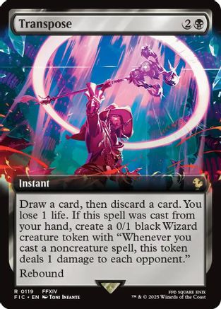 Transpose (Extended Art) (FIC-119) - Commander: FINAL FANTASY Foil - Premium MTG Single from Wizards of the Coast - Just $0.71! Shop now at Game Crave Tournament Store