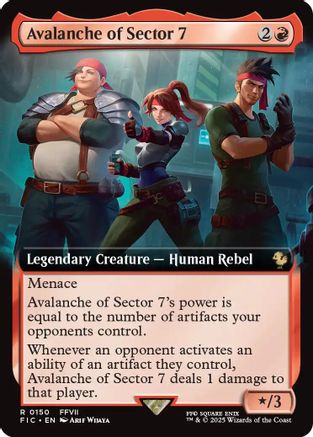 Avalanche of Sector 7 (Extended Art) (FIC-150) - Commander: FINAL FANTASY Foil - Premium MTG Single from Wizards of the Coast - Just $1.88! Shop now at Game Crave Tournament Store