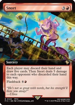 Snort (Extended Art) (FIC-120) - Commander: FINAL FANTASY Foil - Premium MTG Single from Wizards of the Coast - Just $0.49! Shop now at Game Crave Tournament Store