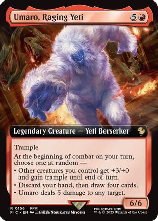 Umaro, Raging Yeti (Extended Art) (FIC-156) - Commander: FINAL FANTASY Foil - Premium MTG Single from Wizards of the Coast - Just $2.22! Shop now at Game Crave Tournament Store