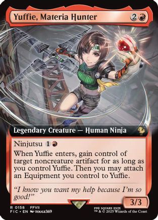 Yuffie, Materia Hunter (Extended Art) (FIC-158) - Commander: FINAL FANTASY Foil - Premium MTG Single from Wizards of the Coast - Just $5.98! Shop now at Game Crave Tournament Store