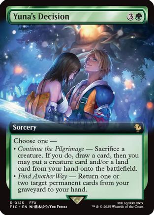 Yuna's Decision (Extended Art) (FIC-125) - Commander: FINAL FANTASY Foil - Premium MTG Single from Wizards of the Coast - Just $0.90! Shop now at Game Crave Tournament Store
