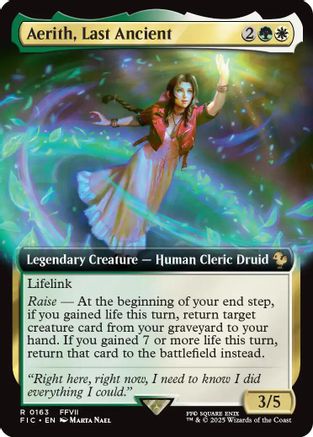 Aerith, Last Ancient (Extended Art) (FIC-163) - Commander: FINAL FANTASY - Premium MTG Single from Wizards of the Coast - Just $0.86! Shop now at Game Crave Tournament Store