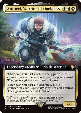 Ardbert, Warrior of Darkness (Extended Art) (FIC-164) - Commander: FINAL FANTASY - Premium MTG Single from Wizards of the Coast - Just $0.58! Shop now at Game Crave Tournament Store