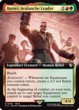 Barret, Avalanche Leader (Extended Art) (FIC-166) - Commander: FINAL FANTASY Foil - Premium MTG Single from Wizards of the Coast - Just $2.36! Shop now at Game Crave Tournament Store