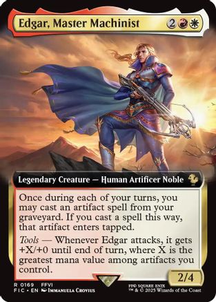 Edgar, Master Machinist (Extended Art) (FIC-169) - Commander: FINAL FANTASY Foil - Premium MTG Single from Wizards of the Coast - Just $1.99! Shop now at Game Crave Tournament Store
