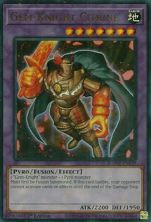 Gem-Knight Citrine (BLMM-EN139) - Battles of Legend: Monster Mayhem 1st Edition