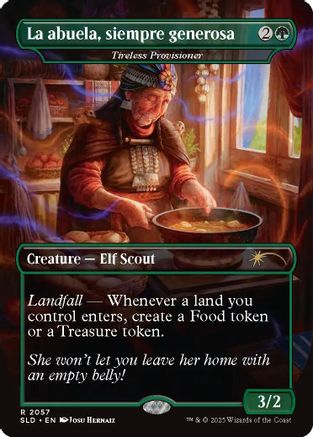 La abuela, siempre generosa - Tireless Provisioner (SLD-2057) - Secret Lair Drop Series - Premium MTG Single from Wizards of the Coast - Just $0.84! Shop now at Game Crave Tournament Store