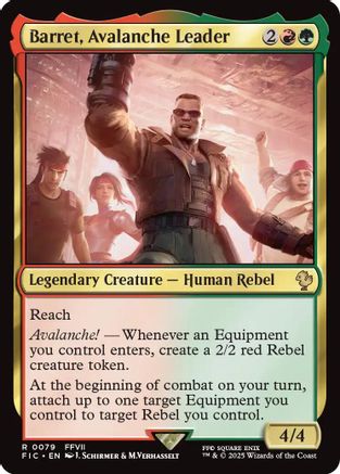 Barret, Avalanche Leader (Surge Foil) (FIC-079) - Commander: FINAL FANTASY Foil - Premium MTG Single from Wizards of the Coast - Just $0.86! Shop now at Game Crave Tournament Store