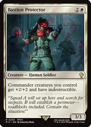 Bastion Protector (Surge Foil) (FIC-233) - Commander: FINAL FANTASY Foil - Premium MTG Single from Wizards of the Coast - Just $0.59! Shop now at Game Crave Tournament Store
