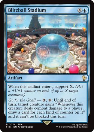 Blitzball Stadium (Surge Foil) (FIC-034) - Commander: FINAL FANTASY Foil - Premium MTG Single from Wizards of the Coast - Just $1.03! Shop now at Game Crave Tournament Store