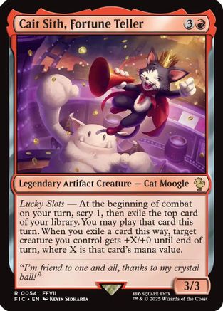 Cait Sith, Fortune Teller (Surge Foil) (FIC-054) - Commander: FINAL FANTASY Foil - Premium MTG Single from Wizards of the Coast - Just $1.20! Shop now at Game Crave Tournament Store