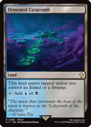Drowned Catacomb (Surge Foil) (FIC-388) - Commander: FINAL FANTASY Foil - Premium MTG Single from Wizards of the Coast - Just $0.67! Shop now at Game Crave Tournament Store