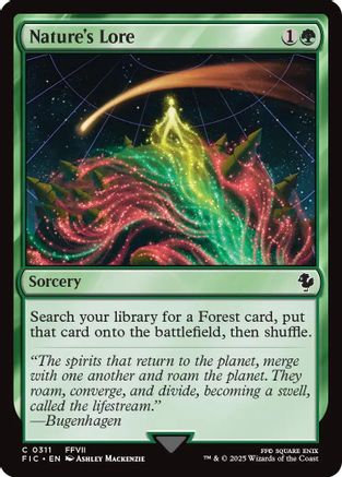 Nature's Lore (Surge Foil) (FIC-311) - Commander: FINAL FANTASY Foil - Premium MTG Single from Wizards of the Coast - Just $1.52! Shop now at Game Crave Tournament Store