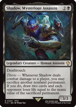 Shadow, Mysterious Assassin (Surge Foil) (FIC-050) - Commander: FINAL FANTASY Foil - Premium MTG Single from Wizards of the Coast - Just $1.94! Shop now at Game Crave Tournament Store