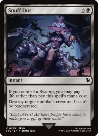 Snuff Out (Surge Foil) (FIC-285) - Commander: FINAL FANTASY Foil - Premium MTG Single from Wizards of the Coast - Just $4.87! Shop now at Game Crave Tournament Store