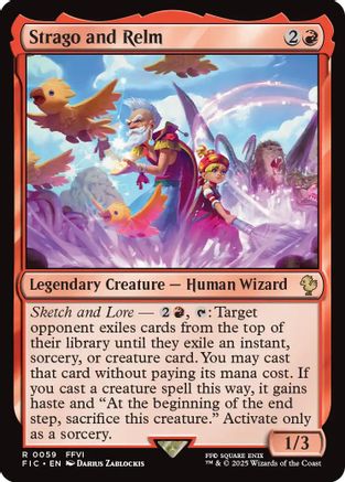 Strago and Relm (Surge Foil) (FIC-059) - Commander: FINAL FANTASY Foil - Premium MTG Single from Wizards of the Coast - Just $1.03! Shop now at Game Crave Tournament Store