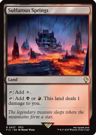 Sulfurous Springs (Surge Foil) (FIC-427) - Commander: FINAL FANTASY Foil - Premium MTG Single from Wizards of the Coast - Just $0.98! Shop now at Game Crave Tournament Store