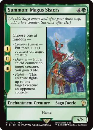 Summon: Magus Sisters (Surge Foil) (FIC-071) - Commander: FINAL FANTASY Foil - Premium MTG Single from Wizards of the Coast - Just $0.80! Shop now at Game Crave Tournament Store