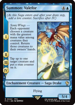 Summon: Valefor (Surge Foil) (FIC-042) - Commander: FINAL FANTASY Foil - Premium MTG Single from Wizards of the Coast - Just $0.83! Shop now at Game Crave Tournament Store