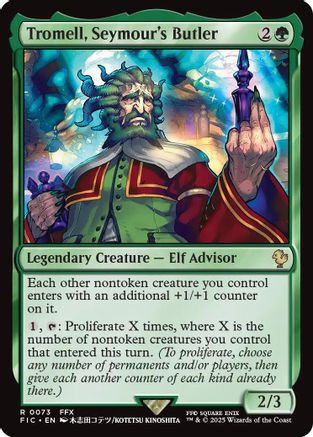 Tromell, Seymour's Butler (Surge Foil) (FIC-073) - Commander: FINAL FANTASY Foil - Premium MTG Single from Wizards of the Coast - Just $1.07! Shop now at Game Crave Tournament Store