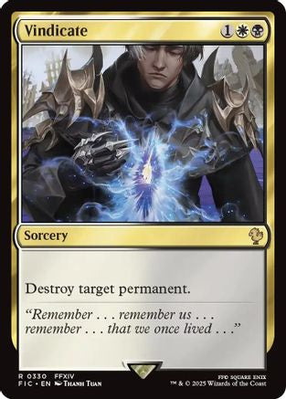 Vindicate (Surge Foil) (FIC-330) - Commander: FINAL FANTASY Foil - Premium MTG Single from Wizards of the Coast - Just $0.77! Shop now at Game Crave Tournament Store