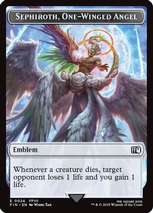 Emblem - Sephiroth, One-Winged Angel // Robot Warrior Double-Sided Token (FIN-24 // 12) - FINAL FANTASY Foil - Premium MTG Single from Wizards of the Coast - Just $2.08! Shop now at Game Crave Tournament Store