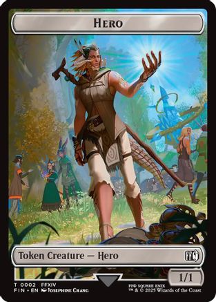 Hero (0002) // Knight Double-Sided Token (FIN-2 // 10) - FINAL FANTASY Foil - Premium MTG Single from Wizards of the Coast - Just $0.20! Shop now at Game Crave Tournament Store