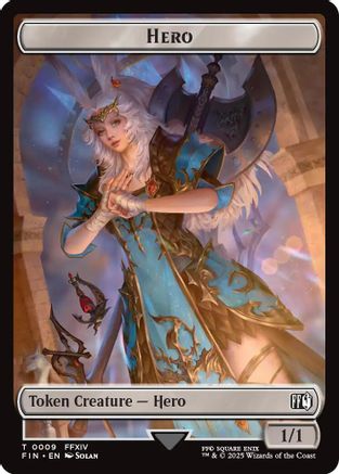 Hero (0009) // Treasure Double-Sided Token (FIN-9 // 23) - FINAL FANTASY Foil - Premium MTG Single from Wizards of the Coast - Just $0.08! Shop now at Game Crave Tournament Store