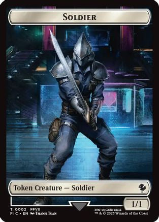 Soldier // Rebel Double-Sided Token (FIC-2 // 7) - Commander: FINAL FANTASY - Premium MTG Single from Wizards of the Coast - Just $0.06! Shop now at Game Crave Tournament Store