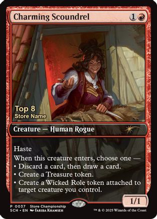 Charming Scoundrel (Top 8) (GAME-037) - Game Day & Store Championship Promos