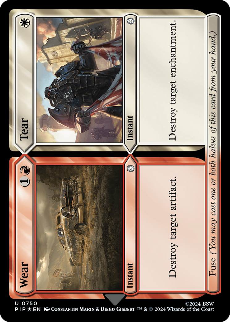 Wear // Tear (PIP-750) - Fallout Foil - Premium MTG Single from Wizards of the Coast - Just $12.37! Shop now at Game Crave Tournament Store