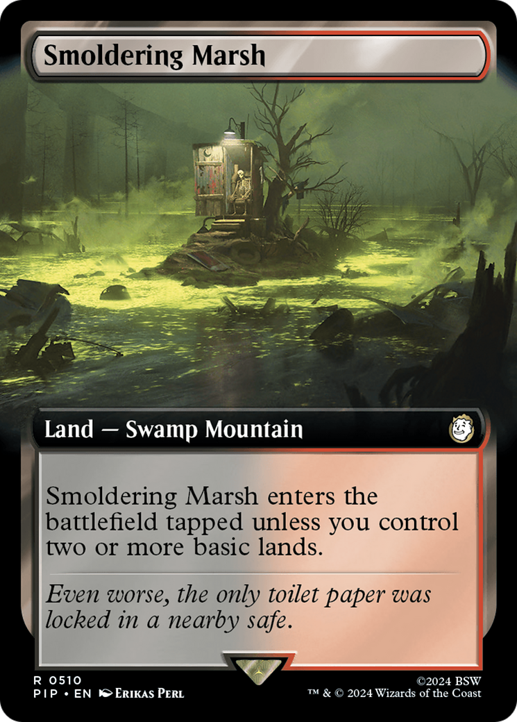 Smoldering Marsh (PIP-510) - Fallout: (Extended Art) - Premium MTG Single from Wizards of the Coast - Just $2.43! Shop now at Game Crave Tournament Store