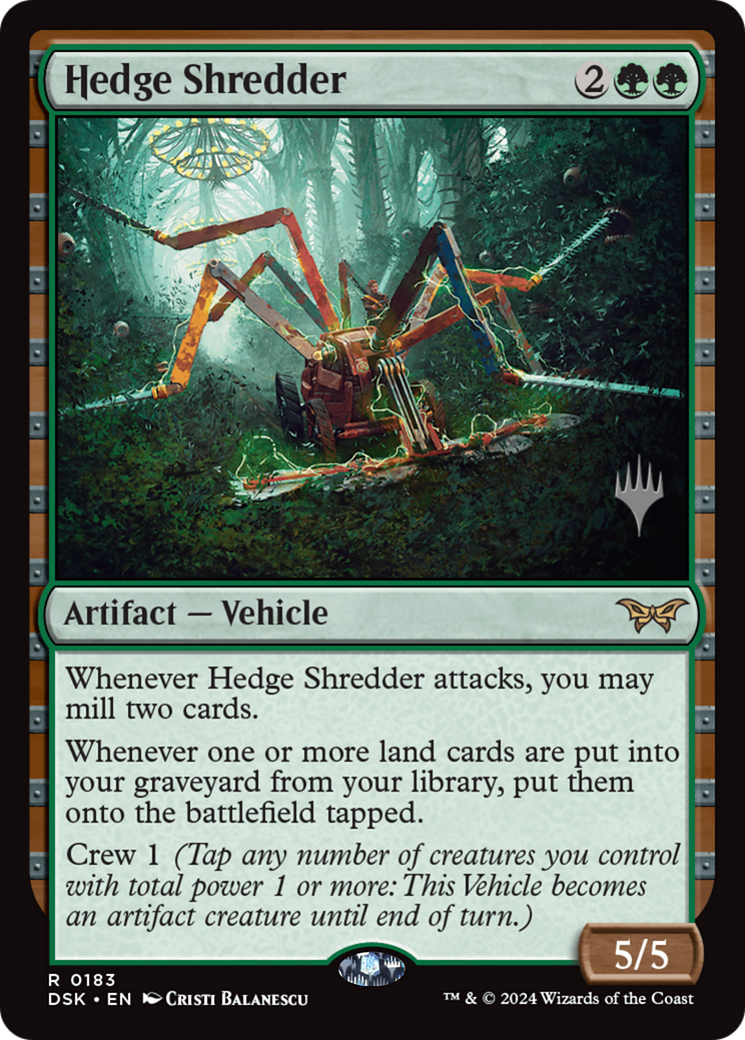 Hedge Shredder (PDSK-183P) - Duskmourn: House of Horror Promos - Premium MTG Single from Wizards of the Coast - Just $3.19! Shop now at Game Crave Tournament Store