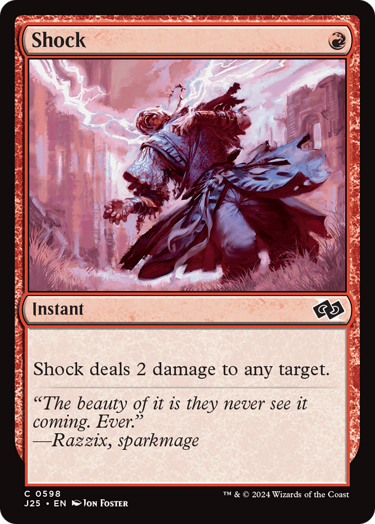 Shock (J25-598) - Foundations Jumpstart - Premium MTG Single from Wizards of the Coast - Just $0.25! Shop now at Game Crave Tournament Store