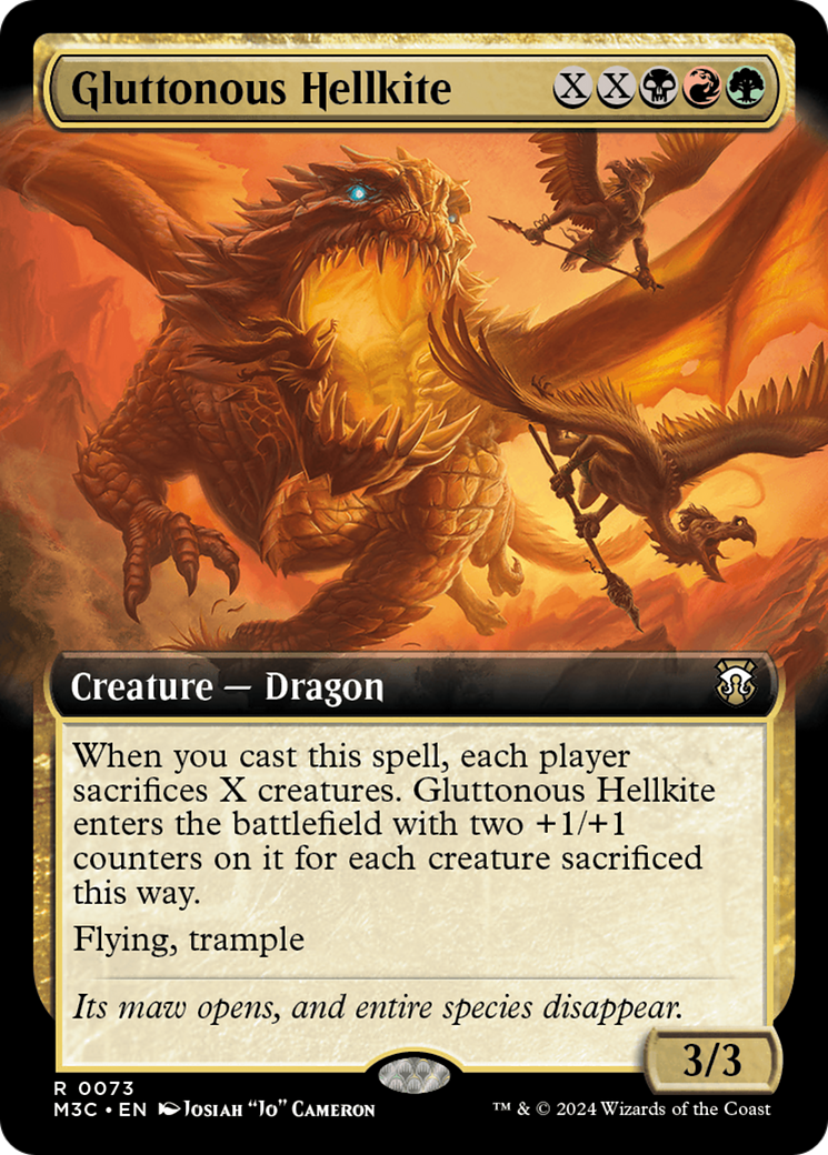 Gluttonous Hellkite (M3C-073) - Modern Horizons 3 Commander: (Extended Art) - Premium MTG Single from Wizards of the Coast - Just $0.40! Shop now at Game Crave Tournament Store
