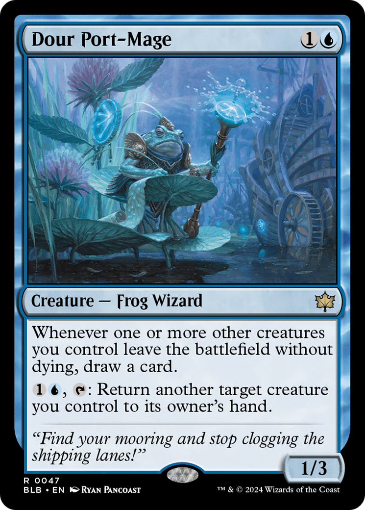 Dour Port-Mage (BLB-047) - Bloomburrow Foil - Premium MTG Single from Wizards of the Coast - Just $2.30! Shop now at Game Crave Tournament Store