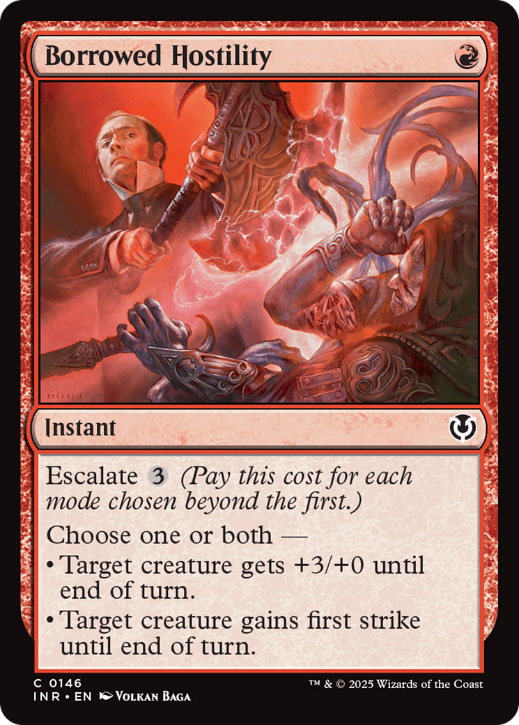 Borrowed Hostility (-146) - Innistrad Remastered Foil - Premium MTG Single from Wizards of the Coast - Just $0.25! Shop now at Game Crave Tournament Store