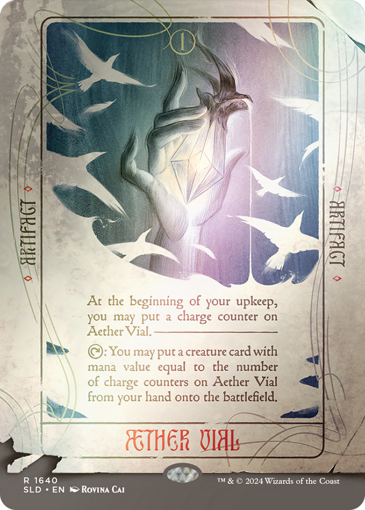 Aether Vial (SLD-1640★) - Secret Lair Drop (Borderless) Foil - Premium MTG Single from Wizards of the Coast - Just $11.28! Shop now at Game Crave Tournament Store
