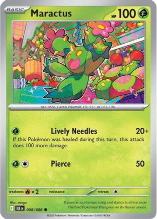 Maractus 8 - SV Black Bolt Reverse Holofoil
