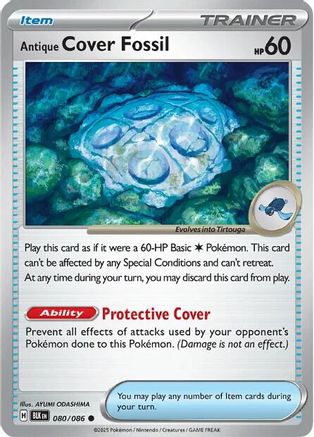 Antique Cover Fossil 80 - SV Black Bolt Reverse Holofoil